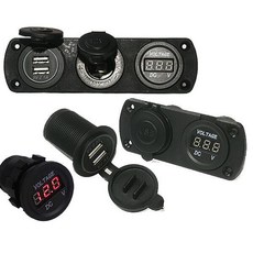 매립형 방수 DIY 시거잭 소켓 USB포트 볼트메타 오토바이 브라켓, 1개