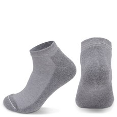 다안삭스 빅사이즈 남자 스포츠 러닝 이중 쿠션 큰발 발목 양말, 그레이, 4개