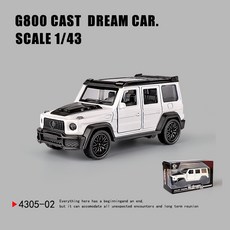 DFMEI 三開門Rross-Country合金仿真越野跑車模型兒童回力玩具小汽車, 如圖, 白色-G800【中文彩盒】