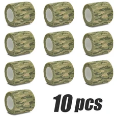 6/10PCS 거즈 위장 붕대 손가락 손목 및 다리의 움직임 고정을 자체 접착 통기성 탄력, 04 10Pc Grass, 04 2.5cmX4.8m