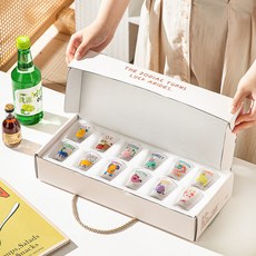 12지신 캐릭터 소주잔 12P 세트 전용 선물 박스 포함 집들이 홈파티 귀여운 유리 술잔 추천, 50ml 용, 1개