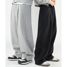 UNTAPPED STUDIO 딥 원턱 와이드 롱 스웨트 트레이닝 팬츠 2 COLOR MUN026 428966