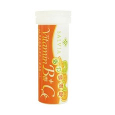 SALVIA 活力B群+C發泡錠-完整B群 維生素C 牛磺酸 葉酸 綜合胺基酸, 1個, 10顆