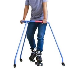 롤러 스케이트보드 스케이트 가드 보행기 보행 손잡이 연습 장비 초보자, G. 블루중형-사일런트휠