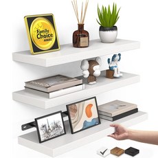 Bloom 무지주 벽선반 3종 세트 | 인테리어 벽걸이 선반, 1단, 화이트