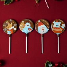 【Joyce Chocolate】聖誕節巧克力棒棒糖(10支/組)(C款), 19g, 10個