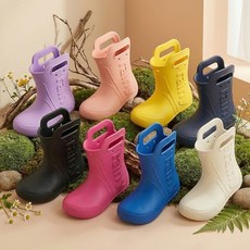 페이퍼플레인키즈 유아 레인부츠 아동 핸들 장화 키즈 EVA 손잡이 신발 어린이 슈즈 초등 학생 여아 남아 주니어