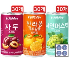 [캔톡톡]프레주 스위트 캔음료 3종 혼합세트 각30캔(자두+한라봉제주감귤+샤인머스캣)+캔톡톡땡큐감사스티커, 1세트, 175ml