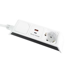 네모탭 고속충전 일반 2구 C타입 SY-NA2 USB CT, 3m, 모던화이트, 1개