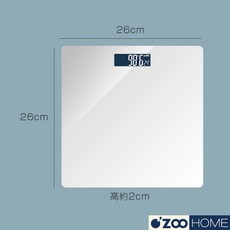 高精度測量 LCD顯示 自動開關機 纖薄設計 鋼化玻璃秤面, 1個, 電子體重秤