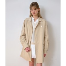 라미네즈 LAMINEZ 싱글 스냅 트렌치 코트 - 베이지