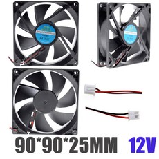 컴퓨터 냉각 7CM 8CM 12V 7015 9025 9CM 7010 2PIN 24V 25MM 송풍기 8025 90 브러시리스 5V USB 8015, 01 902512V, 1개
