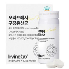 어바인랩 WPE 오라프레시 구강유산균 덴티케어 유산균, 1개, 30정