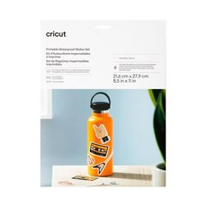 Cricut 방수 스티커 용지 (화이트 시트 6장 21.6 x 27.9cm(8.5 x 11인치)) 잉크젯 프린터용 인쇄 가능한 스티커 - Joy Xtra Explore, Cricut 방수 스티커 용지 (화이트 시트 6장, 2