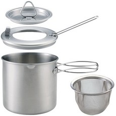 UNIFLAME 不鏽鋼咖啡壺 U660294 咖啡壺 不鏽鋼壺 泡茶壺 水壺 愛露愛玩, 1個, 黑色, 1.2L