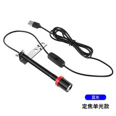 DUOBI 筏釣燈釣魚藍光燈LED夜釣燈橋釣燈橋筏燈筏竿稍燈黃光誘魚燈 Y9RN, 定焦(藍光)建議插5V1A的充電寶使用, 1個