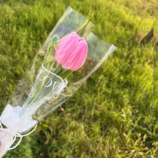 소소온 포켓플라워 모루 꽃다발 완제품 어버이날 스승의날 학예회 졸업식 입학식 꽃 선물, 1개, 로즈 핑크(한 송이)