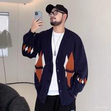 優選大碼開衫男 150公斤大碼男裝 韓版修身 春季針織衫毛衣外套