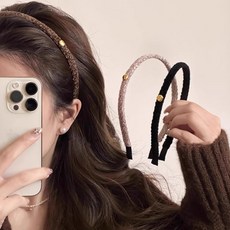 라일리 엠보 벨벳 얇은 헤어밴드 3개세트