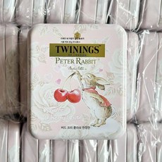 Liverry 홍차 티백 혼합 세트 선물용 고급홍차 티박스 밀봉포장 주석디자인 2개입 핑크 토끼 모델, 1개, 1개입, 1L