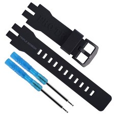 카시오 Protrek PRG-300 PRW-6000 PRW-6100 PRW-3000 PRW-3100 남성용 및 여성용 와이어 밴드 액세서리 20mm 레진 시계 밴드 교체품 (블