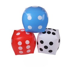 充氣骰子 骰子遊戲, 顏色隨機出貨-1顆, 1個