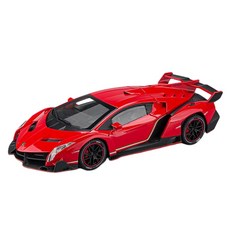 車致 1:24 毒藥合金跑車模型 聲光回力, 紅色蘭博毒液, 1個