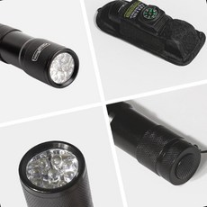 휴대용 미니 LED 라이트 배터리 충전 손전등 소형 간편, 1개, 몽땅 8+1레이저 LED 라이트 ws-004