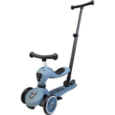 Scoot & Ride 奧地利原廠公司貨 Push & Go 二合一滑步車/滑板車 推桿, 1個, 岩石藍