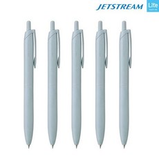 유니 제트스트림 라이트 터치 잉크 볼펜 SXN-LS-07, 1세트, 0.7mm 검정잉크 5종(라이트블루)