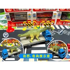 奧麗迷你合金車 台灣計程車 警車 消防車 迴力仿真小汽車玩具 1:64比例, 恐龍卡車, 1個