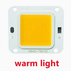 스마트 IC 필요 전구 없음 COB LED 스포트라이트 70W 드라이버 구슬 36V 27 램프 10W 풍경 홍수 DIY 60W 50W 야외, Warm White 3000K, 20W 46X40MM