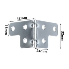 4Pcs 랩 각도 비행 케이스 항공 가방 보호 코너 버팀대 나무 상자 코너 보호대 가장자리 커버 금속 코너 브래킷, 42 x32 x24mm model A