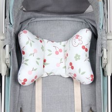 嬰兒枕頭 嬰兒護頸枕 推車護頸防震 寶寶蝴蝶靠枕 新生兒防偏頭定型枕 棉, 櫻桃兔（秋冬款）