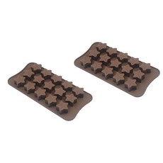Gummy Fruit Molds 5 Pack 66 Cavities Mini Shaped Silicone Mold for Chocolate Candy Fondant Cake D, 스타 초콜릿 몰드 2팩