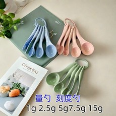 烘焙周邊 烘焙用具組新款加厚量勺刻度勺廚房調料勺輔食藥粉勺食品級塑料量勺 烘焙用具 烘, 優質量勺    隨機色2個, 1個