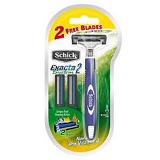 Schick 舒適牌 SuperⅡ PLUS X 雙層潤滑刮鬍刀片 德國刀片舒適刮鬍刀 1刀架 2刀片, 1個, 2