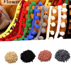 루체트리 모노폼폼레이스 방울 커튼 부자재 DIY 장식 수공예 소품 18m, 핑크