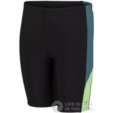 SPEEDO 男孩 運動及膝泳褲 dive 黑/綠 兒童泳裝 舒適耐穿
