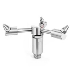 산업용 회전노즐 세차장 파이프 고압 스프레이 원형 1. 1/2 4P 0도 직선 짧은 3헤드, 5. 1/2 4P 0도 직선 긴 이중 기둥