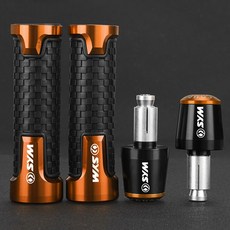 호환 SYM Joymax Z 125 200 250 300 GTS 250i 300i T3 MAXSYM 400i 600i 용 핸들 그립 엔드 플 슬라이더 캡, [04] orange black orange, 1개