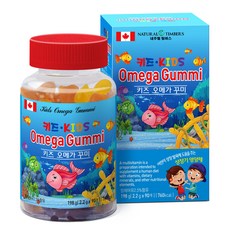 [네추럴 팀버스] 캐나다직수입 어린이 영양보충제 키즈 오메가 꾸미 KIDS Omega Gummy 1병, 1개, 90정