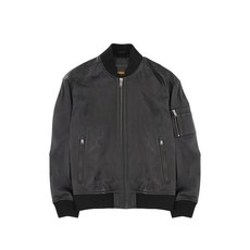 보스 레더 집업 봄버 재킷