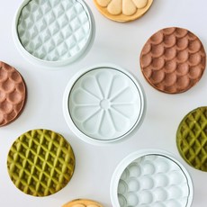 BakeSphere烘焙 美式田園風餅乾模具三件套組，幾何圖形北歐復古彈簧餅乾壓模，輕鬆製作獨特造型餅乾, 1個, 美式田園（三件套）