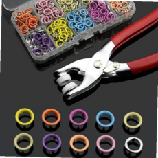 똑딱이 풀세트 가방단추달기 케이스포함 펀칭기 단추 스냅 59000EA 1EA, 펀치+실버단추+케이스