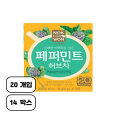 녹차원 페퍼민트 허브차, 800mg, 20개입, 14개
