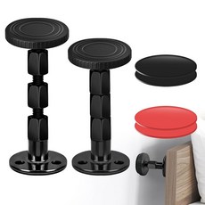 AUUTI 2pcs 조절식 헤드보드 스토퍼 - 무료 가구 패드가 있는 헤드보드용 침대 스토퍼 캐비닛 및 소파용 흔들림 방지 도구 1.18-4.13인치(블랙), Black