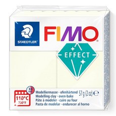STAEDTLER 8010-041 FIMO 이펙트 오븐 경화 폴리머 모델링 클레이 - 나이트글로우 (57g 블록 1개)
