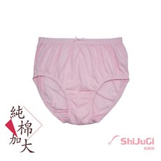ShiJuGi細織姬 純棉媽媽褲 高腰舒適透氣內褲, 淺灰,2L
