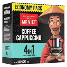 미스터비엣 인스턴트 4IN1 카푸치노 커피믹스, 20g, 50개입, 1개